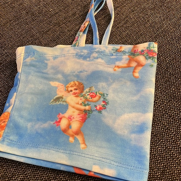 Zaful Angel Sky Print Crop Cami Top - Picture 7 of 7